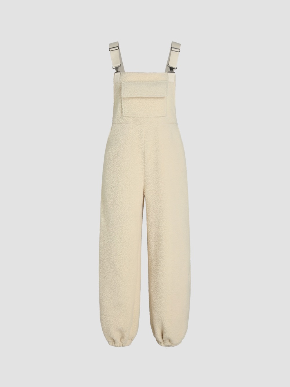 Cider Cream Sherpa Jumpsuit Overalls
